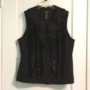 Alfani Faux Fur Velvety Ruffle Vest